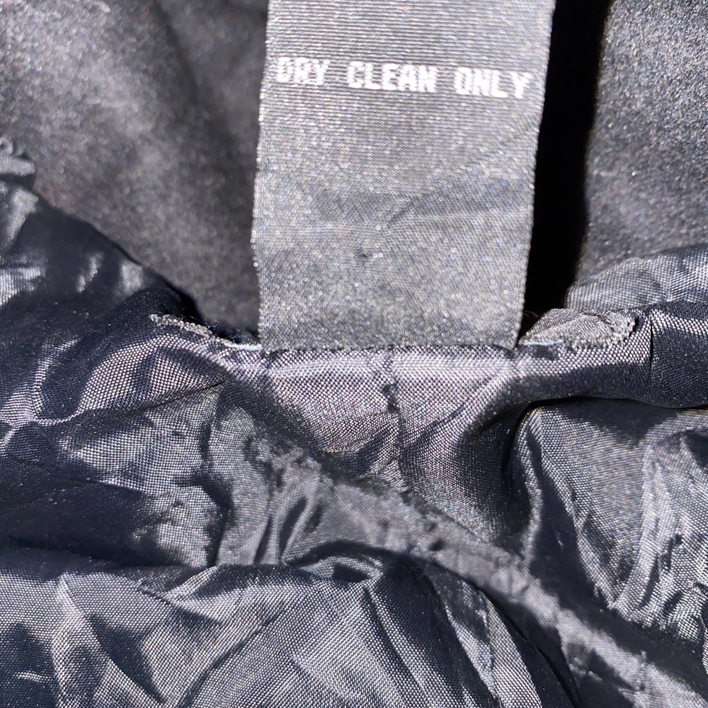 Taxi Wool‎ Blend VTG Black High Neck Raincoat Jacket Sz M Quiet Luxury Old Money - Picture 7 of 7
